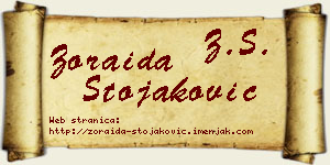 Zoraida Stojaković vizit kartica